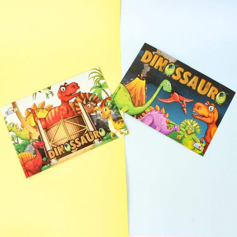 Kit 2 Jogos Quebra Cabeça Dinossauro Infantil C/ 30 Peças