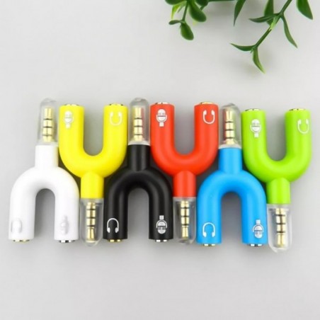 Adaptador Splitter P3 Headset Fone Microfone P2 X P3 Áudio