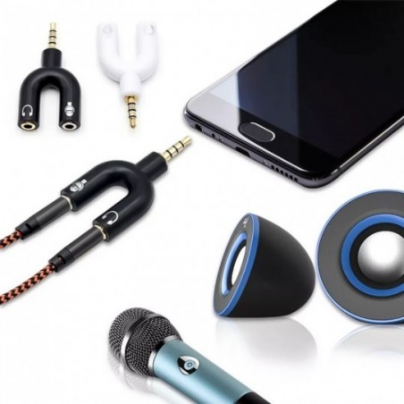 Adaptador Splitter P3 Headset Fone Microfone P2 X P3 Áudio
