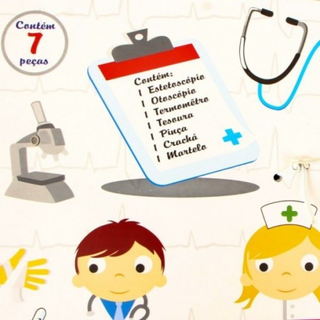 Kit Médico Brinquedo Infantil 7 Acessórios 