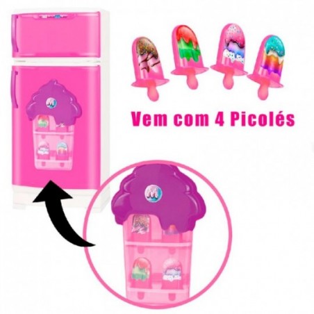 Geladeira Infantil Sundae C/ Freezer Picolé 45 Cm Magic Toys