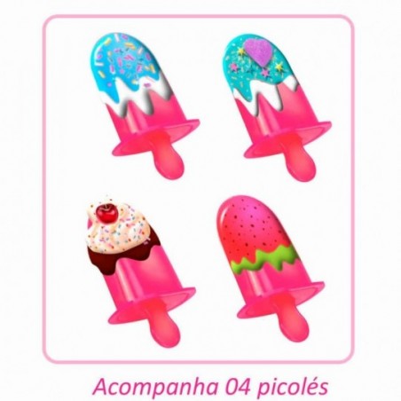 Geladeira Infantil Sundae C/ Freezer Picolé 45 Cm Magic Toys
