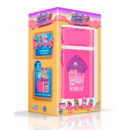 Geladeira Infantil Sundae C/ Freezer Picolé 45 Cm Magic Toys