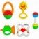 Kit Infantil C/ 3 Peças Baby Mordedor e Chocalho Wellkids