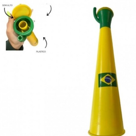 Corneta Vuvuzela Sopro Grande 55 cm Brasil Copa do Mundo