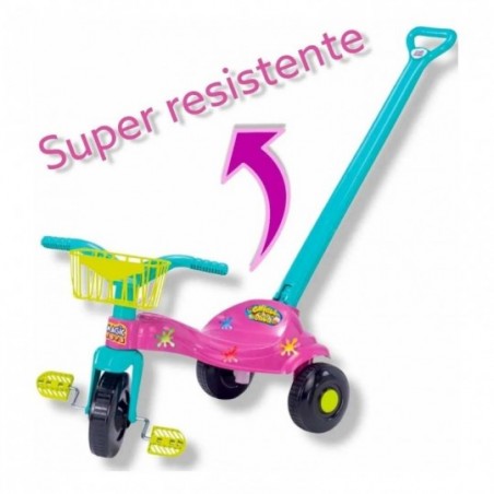 Triciclo Passeio Velotrol Infantil Tico Tico Bala C/ Alça