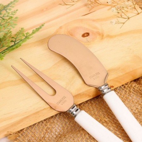 Conjunto P/ Cortar Servir Queijos C/ 2 Peças Aço Inox