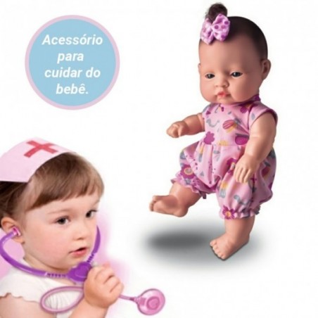 Boneca Infantil Yukinha Baby Médica Doutura C/ Acessórios