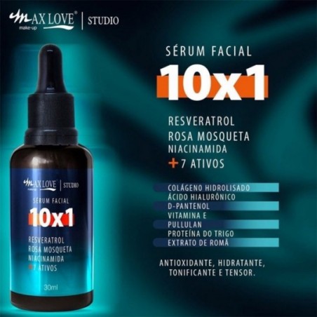 Kit 3 Sérum Facial 10 em 1 Max Love 30ml Pronta Entrega