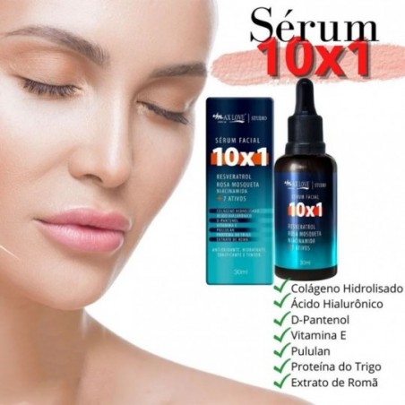 Kit 3 Sérum Facial 10 em 1 Max Love 30ml Pronta Entrega