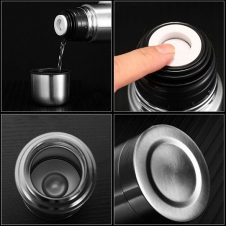 Garrafa Viagem De Aço Inox Tampa Fast Click 500Ml