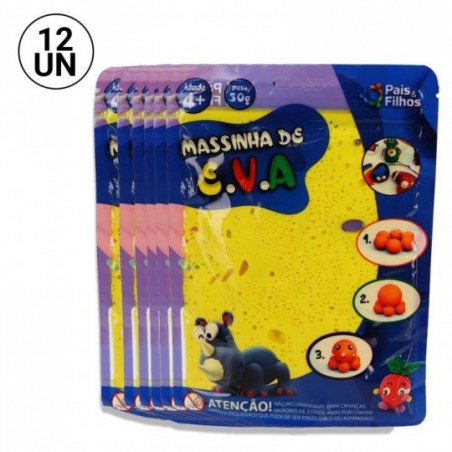 Kit com 12 un Massinha De Modelar De E.V.A