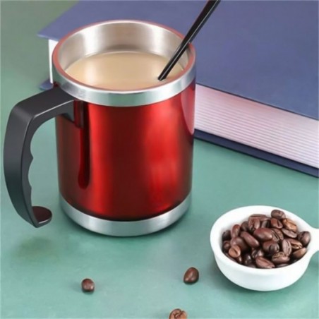 Caneca Térmica Inox C/ Tampa P/ Viagem 450ml - Wellmix