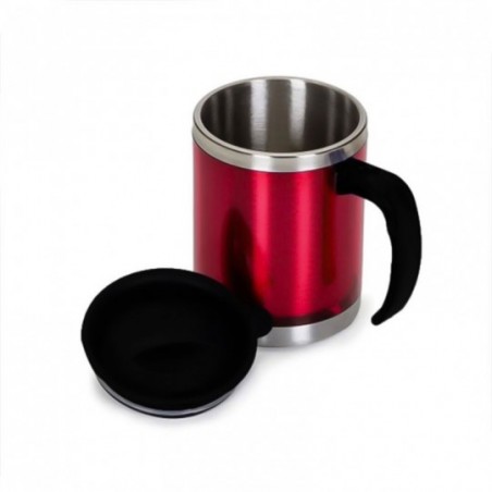 Caneca Térmica Inox C/ Tampa P/ Viagem 450ml - Wellmix