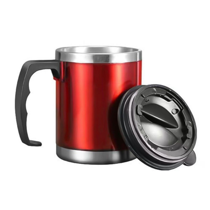 Caneca Térmica Inox C/ Tampa P/ Viagem 450ml - Wellmix