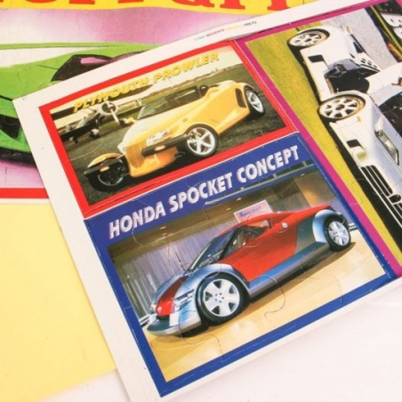 Kit 4 Super Quebra Cabeças Progressivo Carros Esportivos Infantil