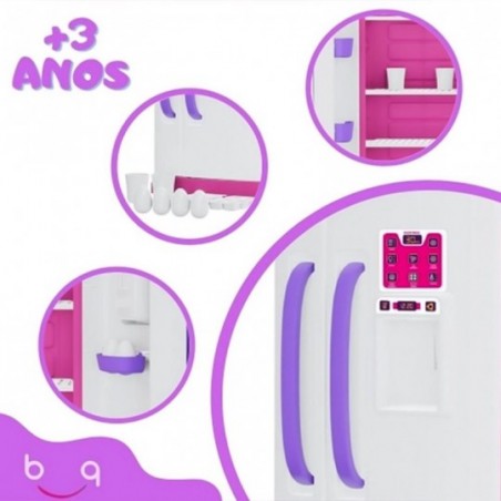 Geladeira De Brinquedo Cozinha Infantil Rosa Menina