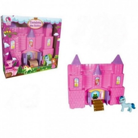 Castelinho Dos Sonhos Brinquedo Menina Rosa/Lilás 30 Cm
