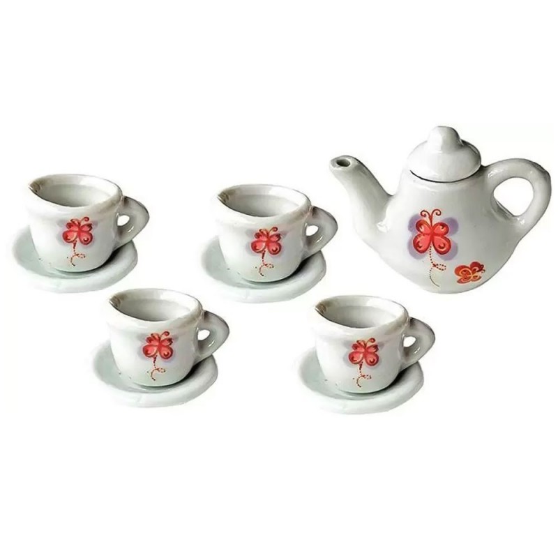 Conjunto De Chá Porcelanas Com 9 Peças De Brinquedo