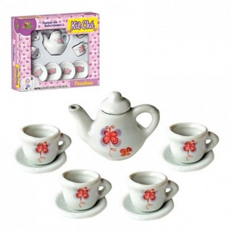 Conjunto De Chá Porcelanas Com 9 Peças De Brinquedo