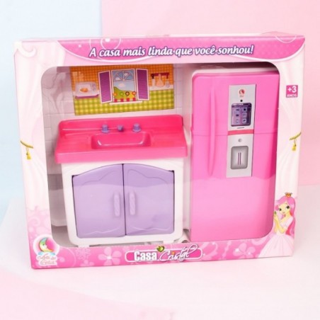 Kit Cozinha Cristal Geladeira Meninas