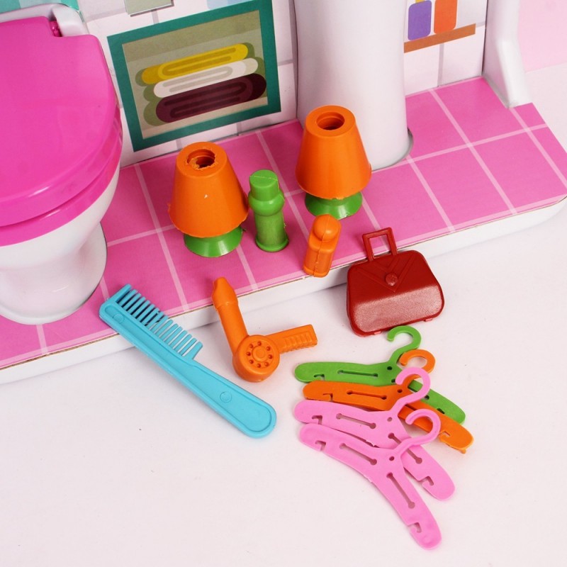 Banheiro Toalete P/ Bonecas Lua de Cristal Infantil Meninas