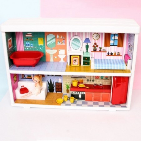 Casinha Brinquedo Little House Cristal C/ Boneca e Acessórios 2