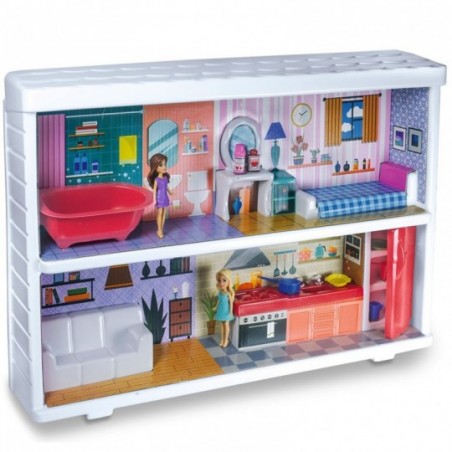 Casinha Brinquedo Little House Cristal C/ Boneca e Acessórios
