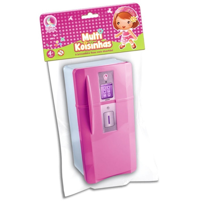 Geladeira Duplex Cristal Lux Brinquedo Infantil Com Acessórios