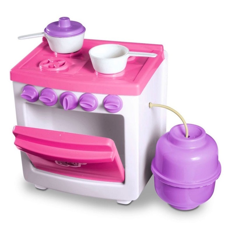 Kit Cozinha Brinquedo Infantil Fogão Forno Botijão Panelinhas