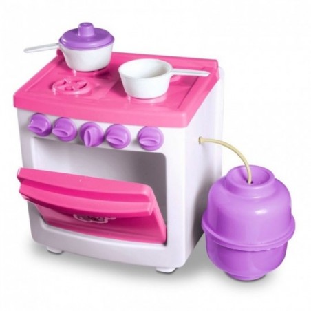 Kit Cozinha Brinquedo Infantil Fogão Forno Botijão Panelinhas