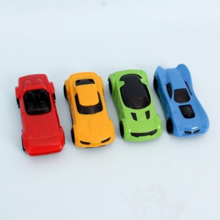 Kit Com 4 Carrinhos Infantil Roda Livre Cores Variadas Bs Toys