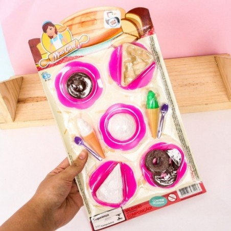 Kit Comidinhas Mini Chef Doces de Brinquedo