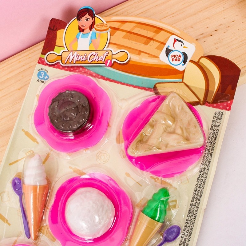 Kit Comidinhas Mini Chef Doces de Brinquedo