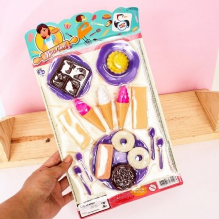 Kit Mini Chef Sobremesa Variada Colorida De Brinquedo