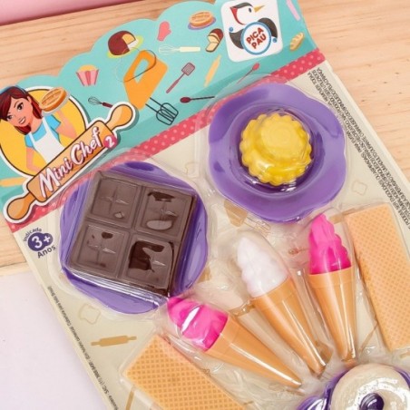 Kit Mini Chef Sobremesa Variada Colorida De Brinquedo
