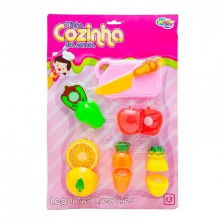 kit Cozinha Infantil Com legumes e Acessórios
