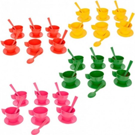 Kit Cafezinho Com 18 Peças Infantil De Brinquedo