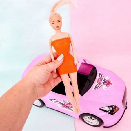 Carrinho Com Boneca Sport Car Girls Zuca Toys