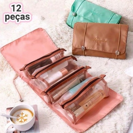 Kit 12 Estojo Necessaire Para Maquiagem Promoção No Atacado