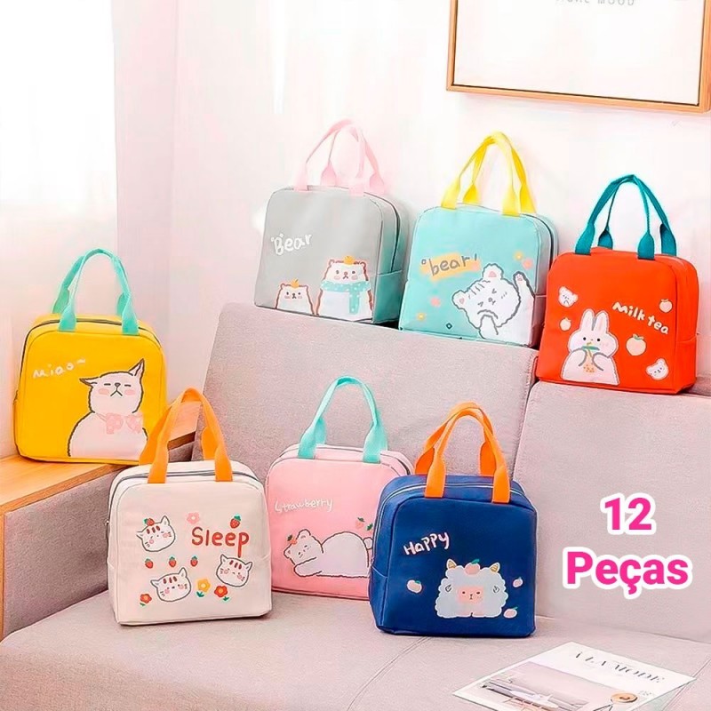 Bolsa Térmica Estampa De Desenho De Animais Portátil/Atacado