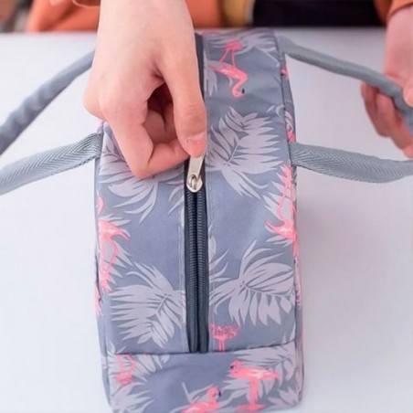 Kit 12 Bolsas Femininas De Mão Térmica Marmita Estampada 