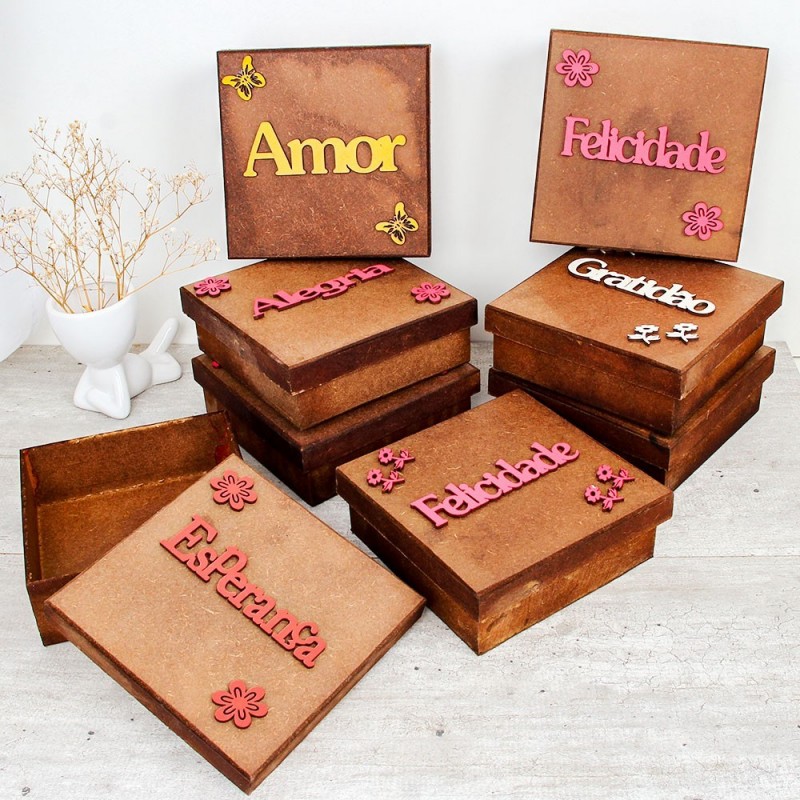 KIt Com 8 Caixinhas Palavras Diversas