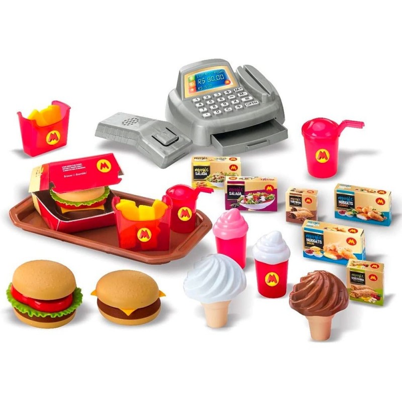 Lanchonete Infantil Fast Food C/ Acessórios Magic Toys