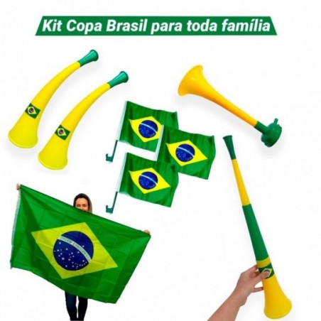 Kit Torcedor Do Brasil Copa Do Mundo C/ 8 Peças