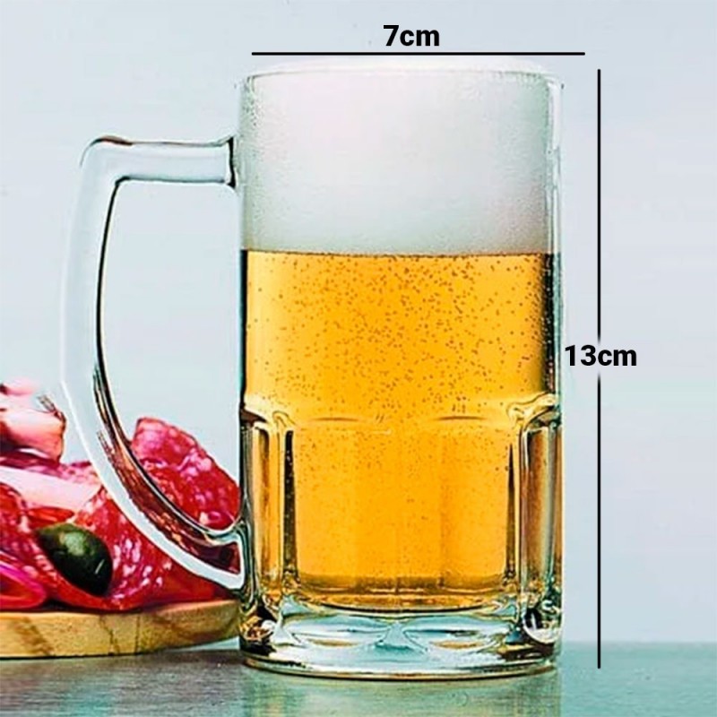 Kit 4 Canecas de Chopp De Vidro 340ML Promoção