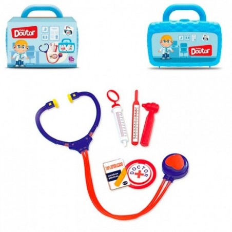Kit Médico Meninos Maleta Doutor 6 Peças