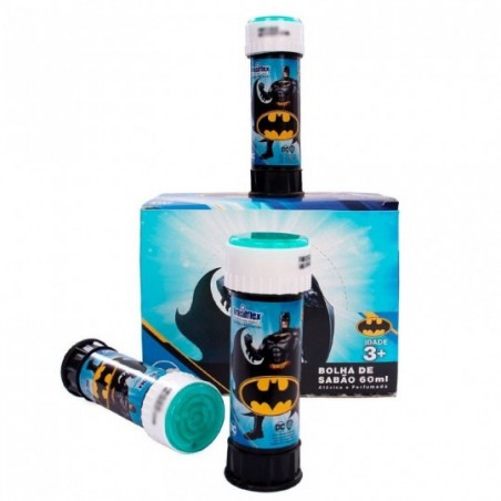 12 Peças Bolhas De Sabão Infantil Batman C/ Labirinto
