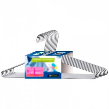 Kit 12 Cabides Organizador Tradicional Tintureiro Cromado
