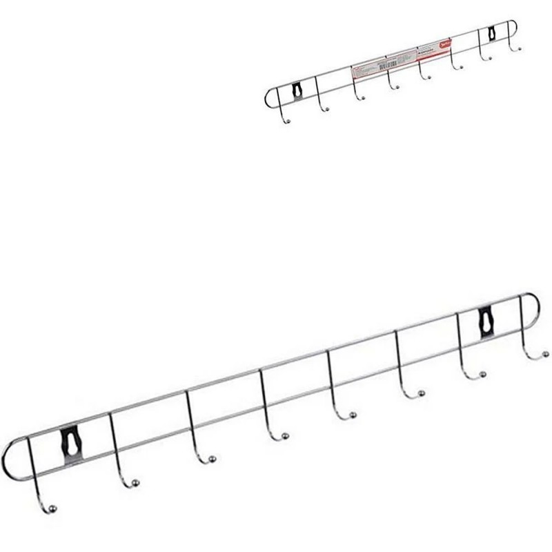 Suporte Cabide De Parede 8 Ganchos Multiuso Wellmix